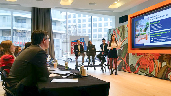 Atelier Shadow Comex - Présentation des étudiants devant les managers de Bouygues