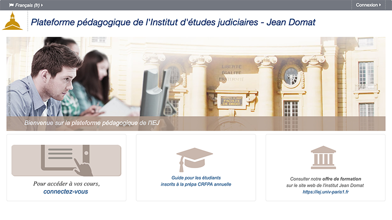 Plateforme pédagogique de l'Institut d'études judiciaires Jean Domat